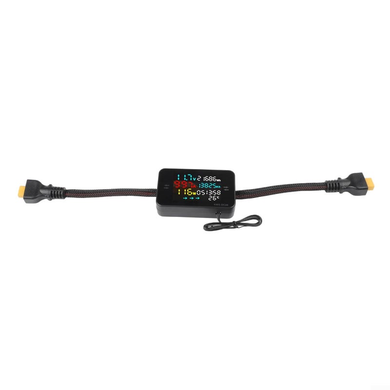 اختبار بطارية DC 8 80V مع عداد الطاقة بشاشة LCD ملونة وإنذارات وتسجيل البيانات لـ XT 60 25A - Image 4