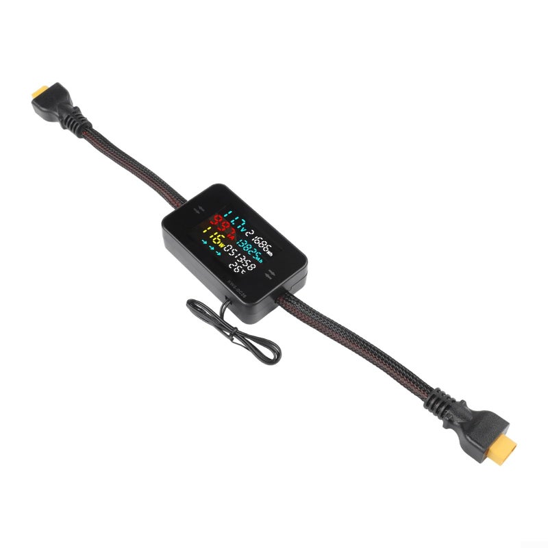 اختبار بطارية DC 8 80V مع عداد الطاقة بشاشة LCD ملونة وإنذارات وتسجيل البيانات لـ XT 60 25A - Image 2