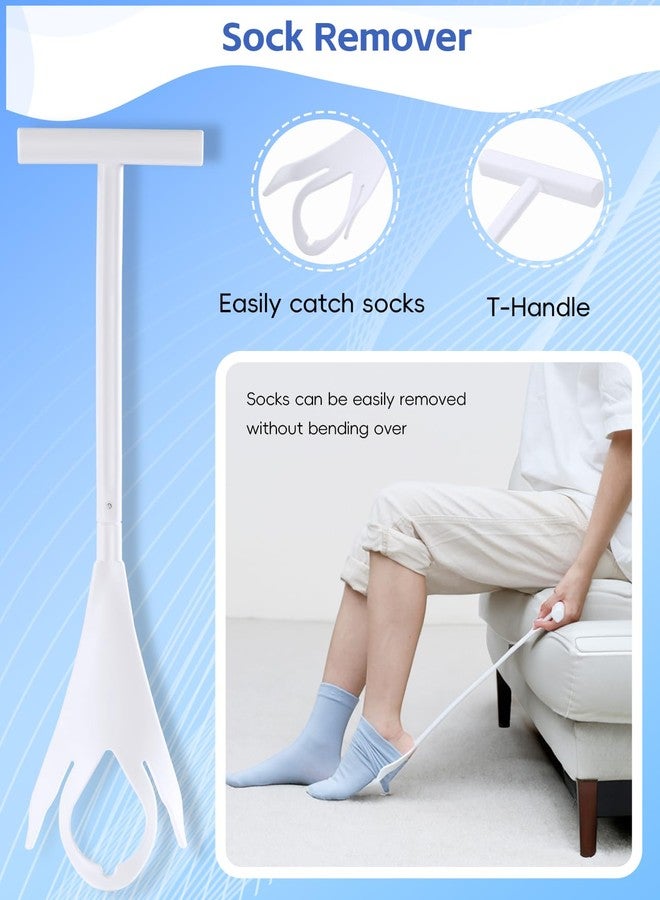 Yitobecka 6-Piece Hip Kit, Hip Replacement Kit After Surgery Recovery, Hip Kit for Total Hip Replacement Prime for Seniors with Grabber Tool,Leg Lifter,Sock Aid,Sock Remover,Shoehorn&Dressing Stick,Bath Loofah - Image 5