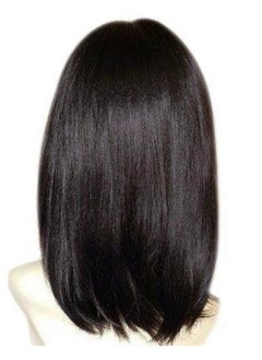 Kalyss Kalyss Black Wigs with Hair Bangs Medium Long Straight Layered Synthetic Hair Wigs for Women  - Image 3