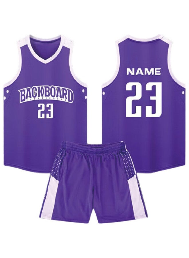 LIEYAO (Lieyao) Basketball Uniform Set Competition Training Team Uniform Sports Breathable Custom Number Printing Ly1928 Light Blue 2Xl - Image 2