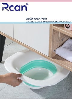 Rcan Sitz Bath for Toilet Seat Hemorrhoids Foldable Postpartum Care Basin Sits Bath Kit for Women Great for Maternity Postpartum Care Designed for Perineum Soaking Fits Universal Toilet  - Image 4