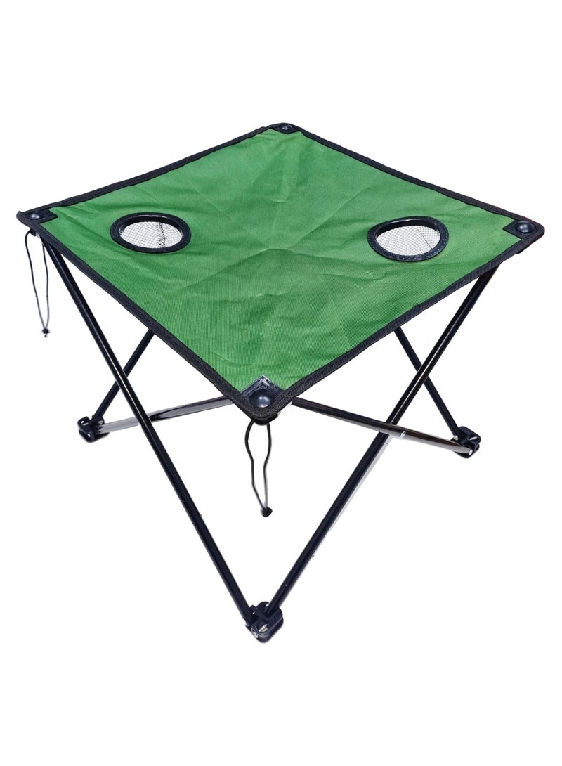 Portable Outdoor Camping Table, Foldable, 45cm Width, 38cm Height, 2 Cup Holders, with Carying Bag, for Outdoor Camping, Parties & any outdoor adventure. - Image 1