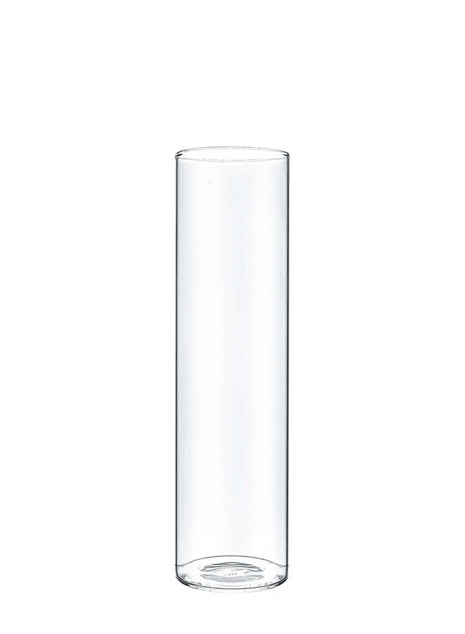 سي واي إس إكسيل مزهرية أسطوانية من الزجاج الشفاف من سي إس إكسل (ارتفاع: 8 بوصات، قطر: 3 بوصات)، حامل شموع عائم، قطعة مركزية لحفلات الزفاف، ديكور منزلي - Image 3
