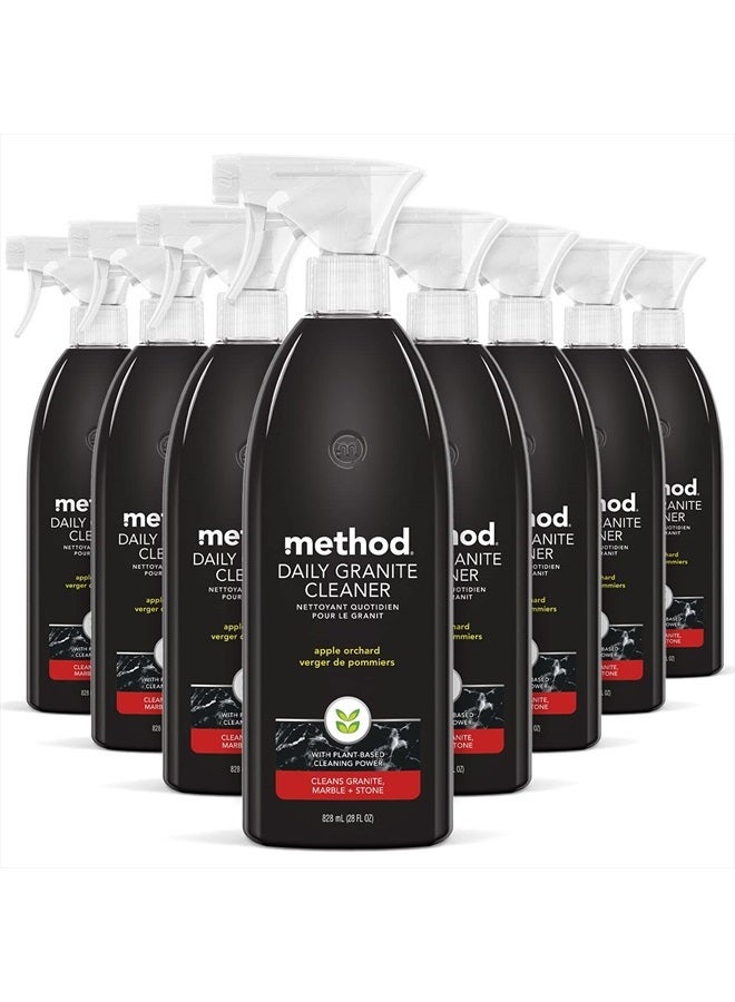 Method Daily Granite Cleaner Spray, Apple Orchard, Plant-Based Cleaning Agent for Granite, Marble, and Other Sealed Stone, 28 fl oz Spray Bottles (Pack of 8) - Image 1