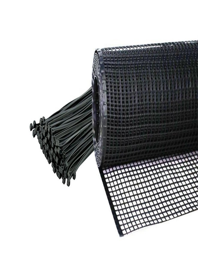 Kidkusion Heavy Duty Deck Guard, Black - 30' L x 36" H | Made in USA; Indoor/Outdoor Balcony and Stairway Deck Rail Safety Net; Child Safety; Pet Safety; Toy Safety - Image 1