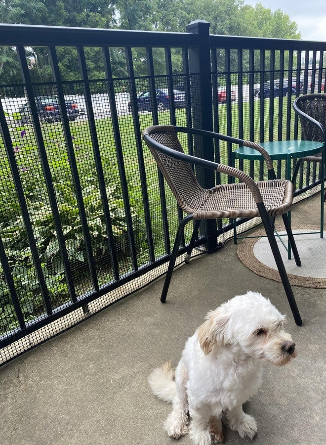 Kidkusion Heavy Duty Deck Guard, Black - 30' L x 36" H | Made in USA; Indoor/Outdoor Balcony and Stairway Deck Rail Safety Net; Child Safety; Pet Safety; Toy Safety - Image 4