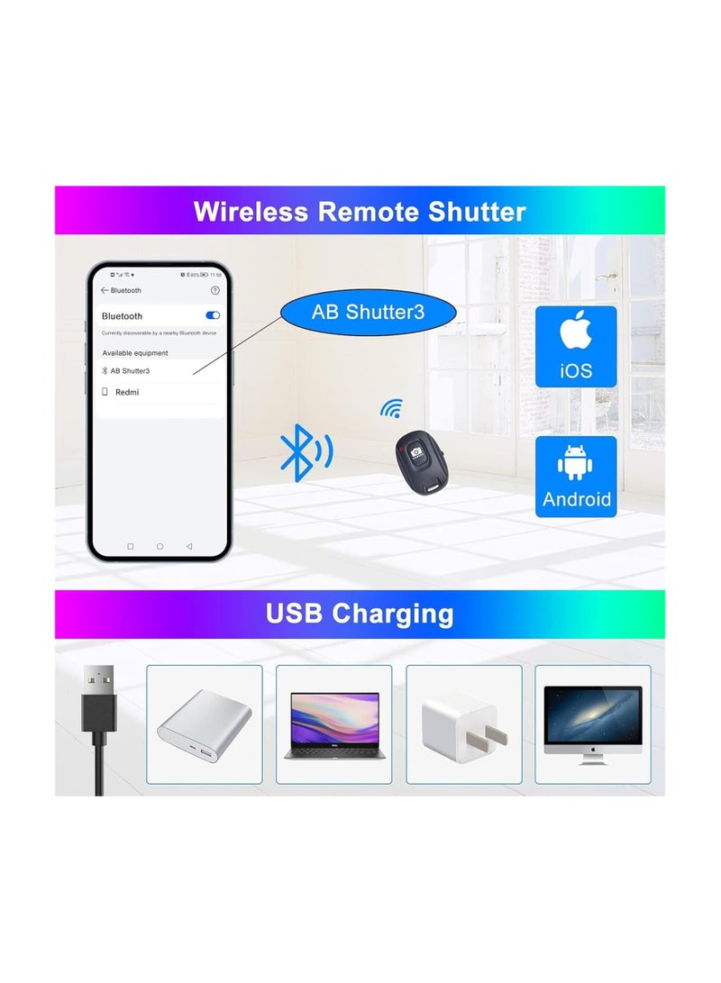 10-Inch Selfie Ring Light with Tripod Stand & Phone Holder – 37 RGB Modes, Dimmable LED Light with Remote for iPhone/Android, Photo & Video Lighting  - Image 3