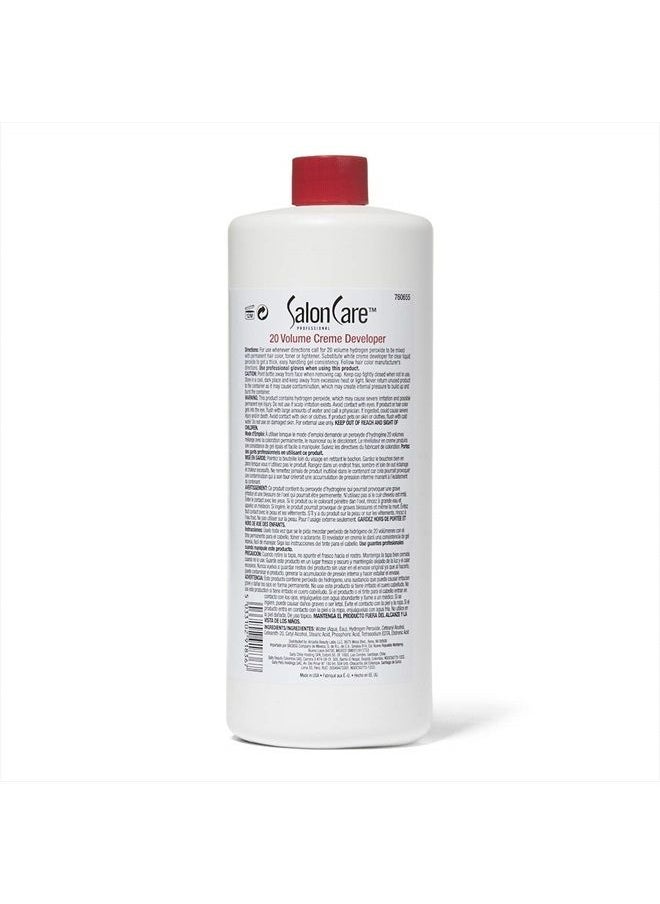Salon Care - 20 Volume Creme Developer, 32 Oz - Image 1
