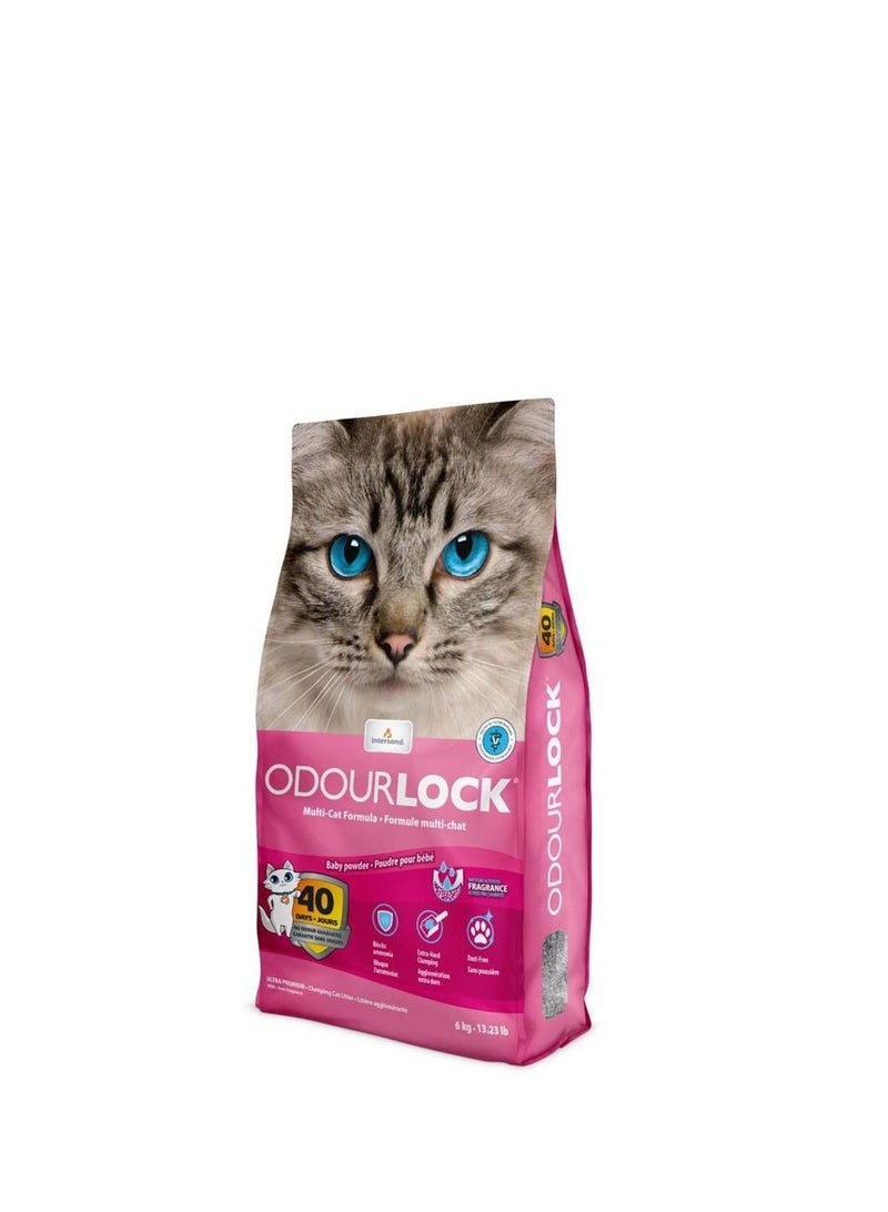 ODOURLOCK Cat Litter Odourlock Baby Powder 6kg