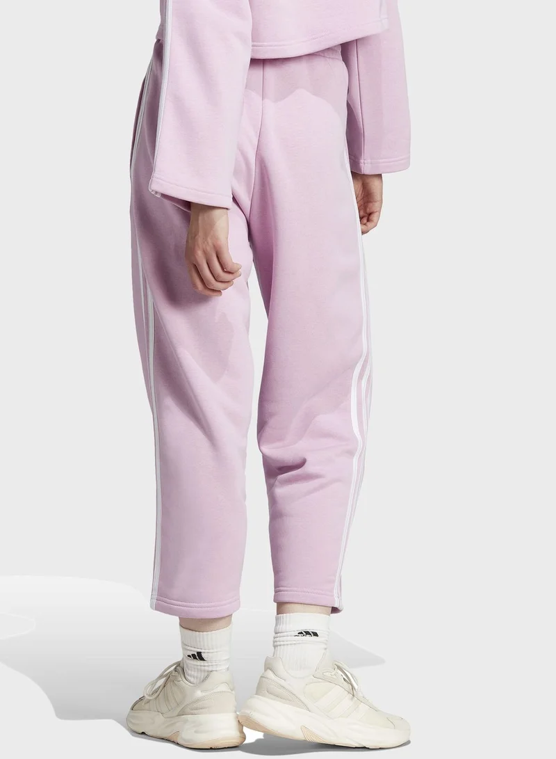 Adidas Essentials 3-Stripes Open Hem Fleece Joggers