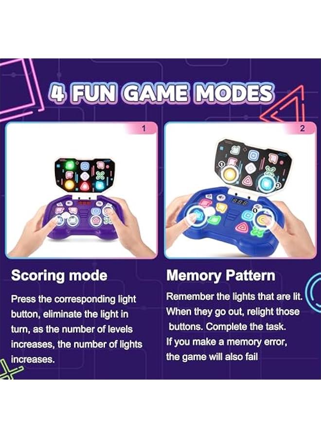 Fast Push Puzzle Game for Kids Age 3-12, Light Up Brain  Memory Games Electronic Handheld Pop Fidget Games Toys for Boys Girls Birthday Gifts for 6 7 8 9 10 11 12 Years Old Kids Teens (Purple) - Image 3