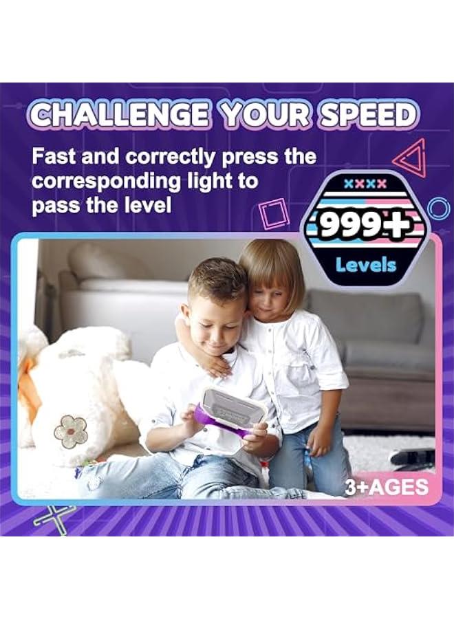 Fast Push Puzzle Game for Kids Age 3-12, Light Up Brain  Memory Games Electronic Handheld Pop Fidget Games Toys for Boys Girls Birthday Gifts for 6 7 8 9 10 11 12 Years Old Kids Teens (Purple) - Image 2