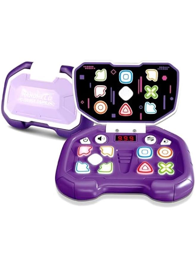 Fast Push Puzzle Game for Kids Age 3-12, Light Up Brain  Memory Games Electronic Handheld Pop Fidget Games Toys for Boys Girls Birthday Gifts for 6 7 8 9 10 11 12 Years Old Kids Teens (Purple) - Image 1