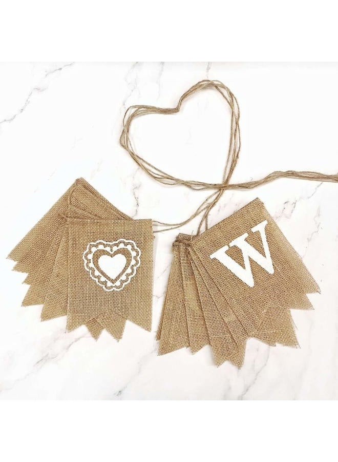 Dadam Welcome Baby Burlap Banner Flags Vintage Baby Shower Banner Rustic Baby Shower Decorations Banners and Signs - Image 3