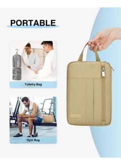 Travel Toiletry Bag, Toiletry Bag For Women And Men With Hanging Hook, Water-Resistan Dopp Kit Door Room Essentials Makeup Cosmetic Bag, Shaving Bag Organizer For Traveling, Camping Khaki - pzsku/ZA0E45023E57F451DB6FEZ/45/_/1730894525/330acf26-8b70-4772-b604-192ce038b339