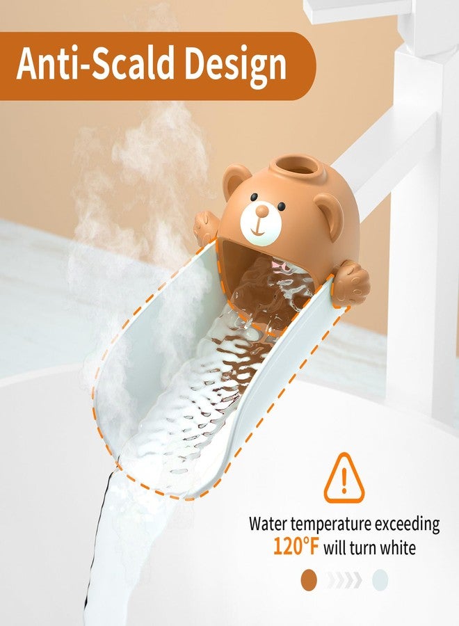 SKYROKU مجموعة موسع صنبور الأطفال من SKYROKU وغطاء فوهة حوض الاستحمام - غسل اليدين المستقل ووقت الاستحمام الآمن للأطفال، الرضع، والأطفال بتصميم دب و حوت لطيف، احصل على مجموعة ووفّر! - Image 4