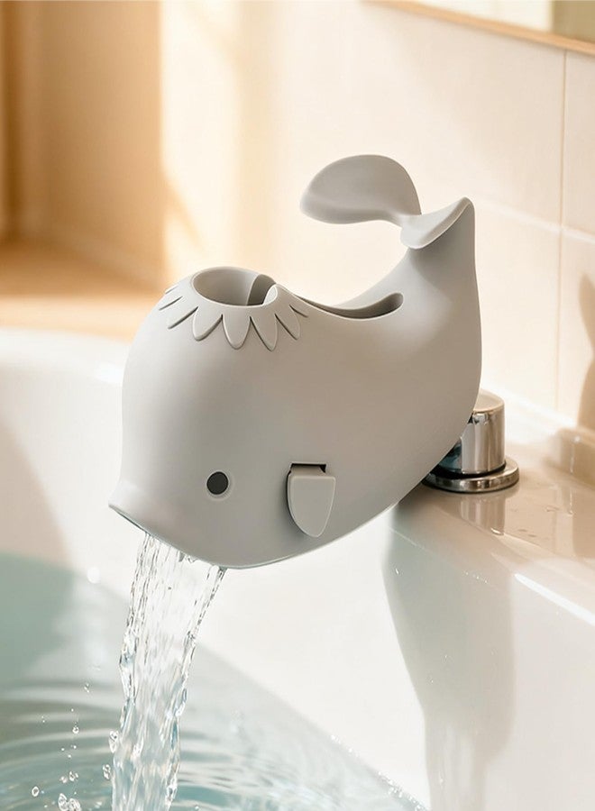 SKYROKU مجموعة موسع صنبور الأطفال من SKYROKU وغطاء فوهة حوض الاستحمام - غسل اليدين المستقل ووقت الاستحمام الآمن للأطفال، الرضع، والأطفال بتصميم دب و حوت لطيف، احصل على مجموعة ووفّر! - Image 3