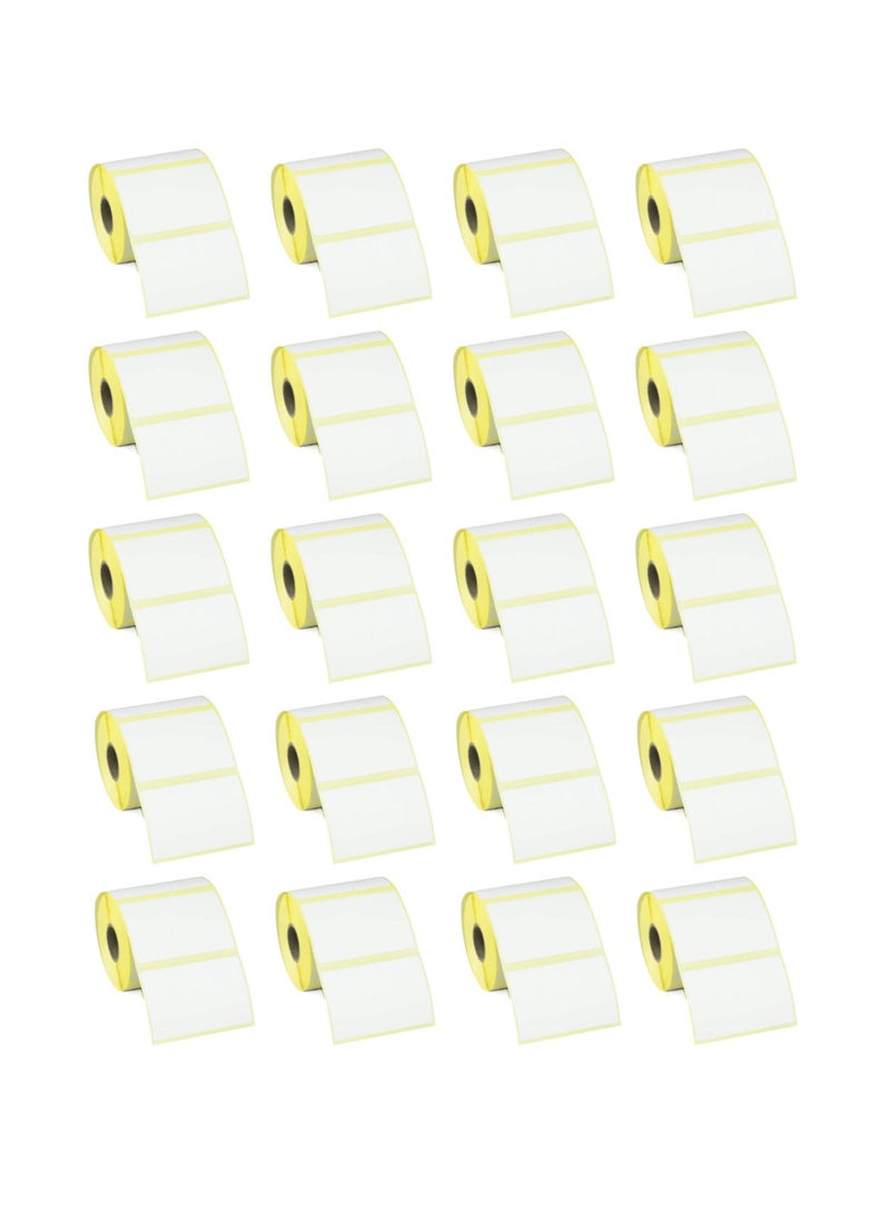 Generic 20 Rolls Thermal Labels 76mm X 50mm, 25mm core, (1000 labels-roll)  - Image 1