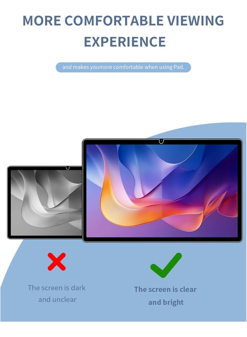 Screen Protector Compatible with Xiaomi Redmi Tablet 2 11 inch 2025 Tablet PC, 【2 Pack】 Tempered Glass Anti-scratch Film, 9H Hardness, No Bubbles, HD Transparent Tempered Glass - Image 4