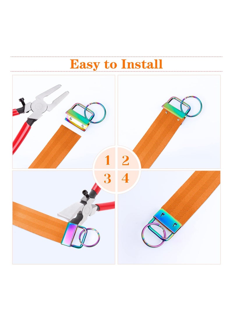 SYOSI - Key Fob Hardware, 42PCS 1 Inch 7 Colors Keychain Hardware Set Key Fob Hardware for Wristlet Keychain, Key Lanyard and Key Chain Making Hardware Supplies - Image 1
