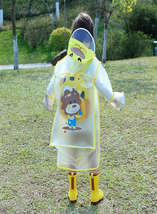 Loquat Children's Raincoat Full Picture Printed Thin Hooded Poncho  - Image 2