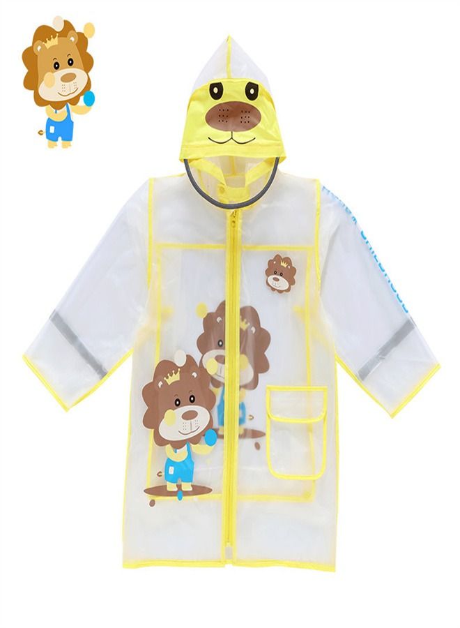 Loquat Children's Raincoat Full Picture Printed Thin Hooded Poncho  - Image 3