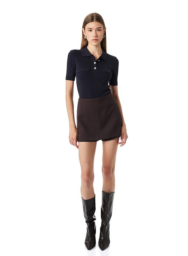 KOTON Polo Neck Knit T-Shirt - Image 1