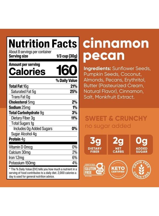 NuTrail ™ - Keto Nut Granola Healthy Breakfast Cereal - Low Carb Snacks & Food - 2g Net Carbs - Almonds, Pecans, Coconut and more - Image 2
