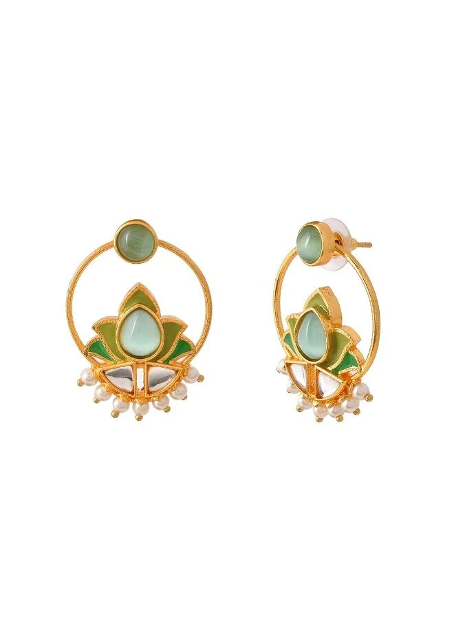 VOYLLA Forever More Lotus Inspired Hoop Earings