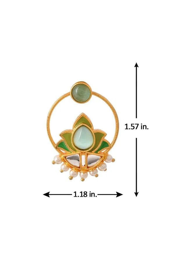 VOYLLA Forever More Lotus Inspired Hoop Earings