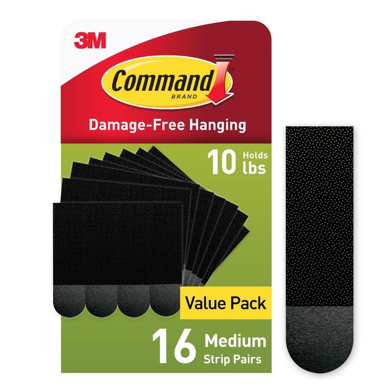 3M Command 10 lb Medium Picture Hanging Strips 16 Pairs (32 Command Strips), Damage-Free Hanging Picture Hangers, No Tools Great for Christmas Decorations - Image 1