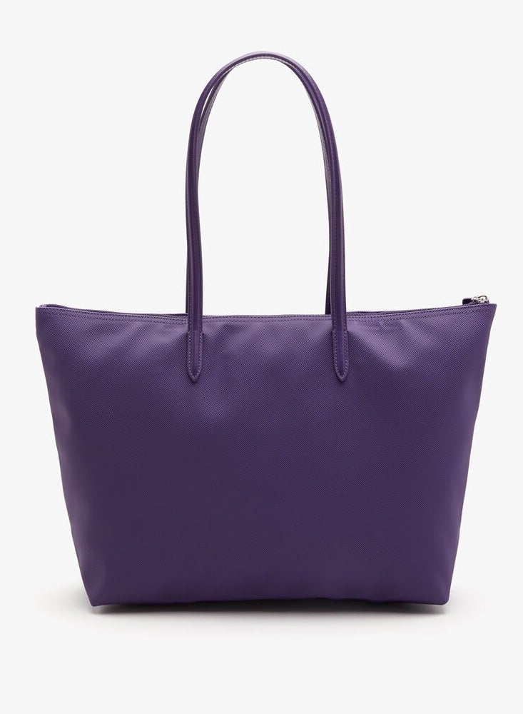 Women's Fashion Large Capacity Large Size Zipper Handheld Shoulder Bag Tote Bag Large Purple 35cm * 30cm * 14cm