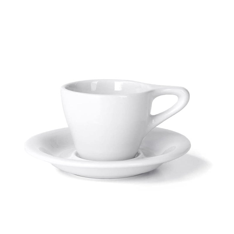 notNeutral LINO Porcelain Cup  Saucer White 6 3 oz