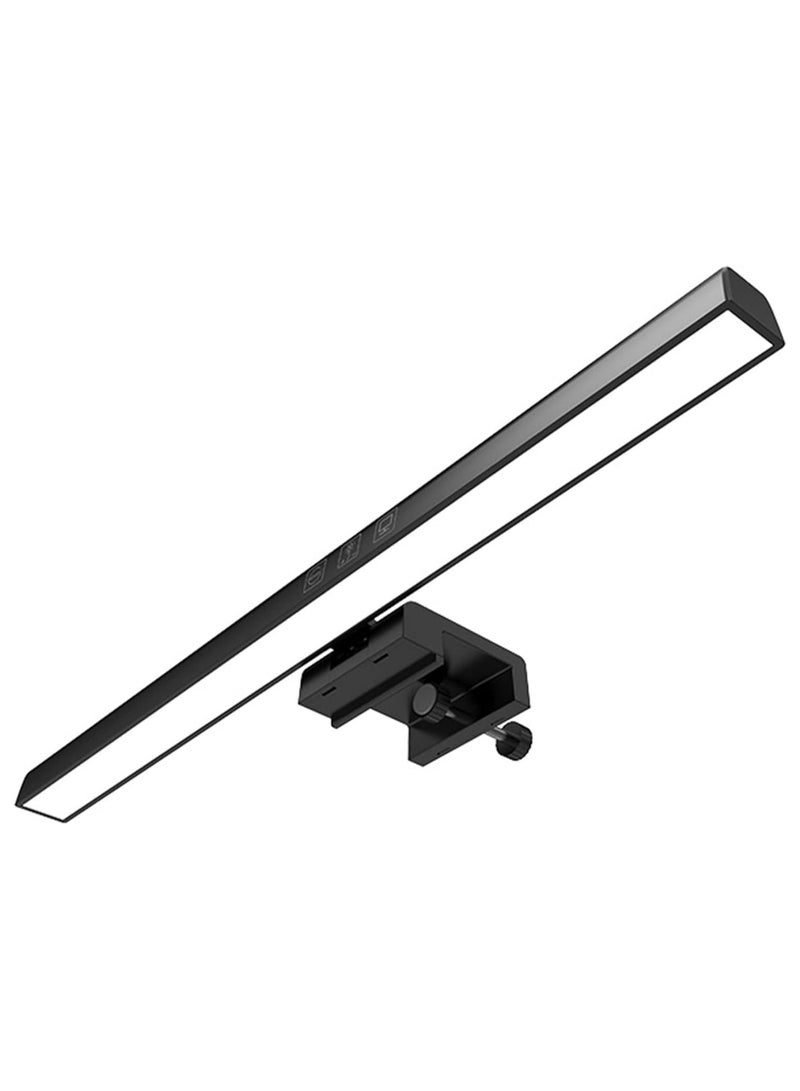 Loquat Monitor Lamp LED Light with Touch Control and 3 Color Temperature, USB Port Eye-Care Screen Lamp for Office Home (Black) - Image 1