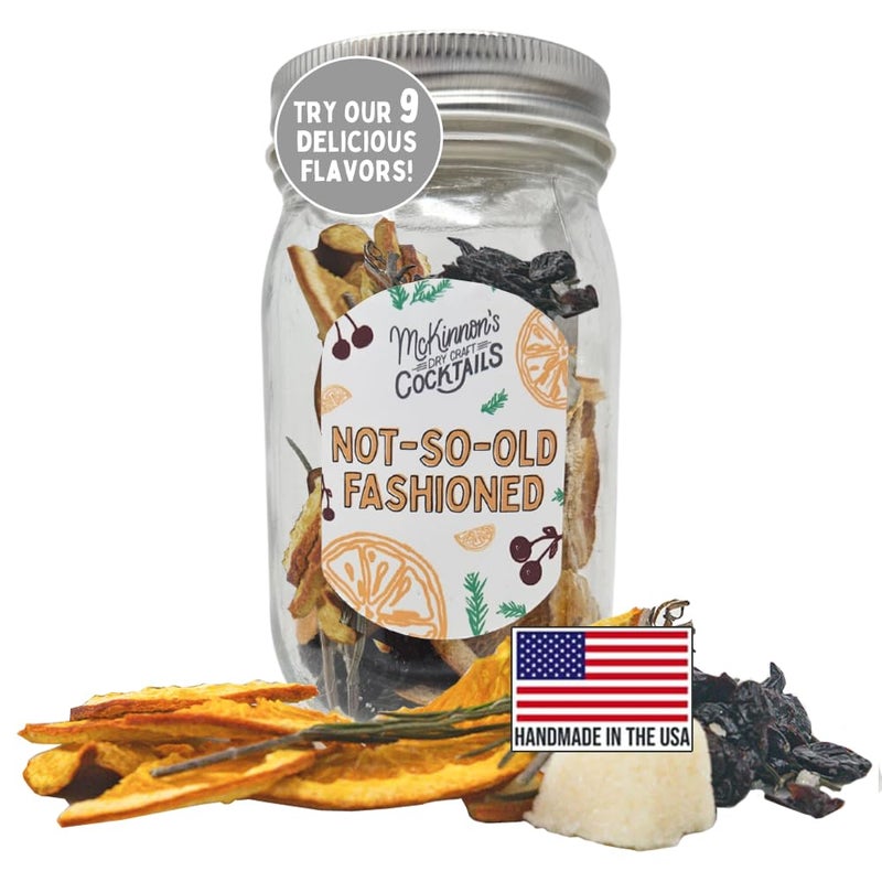 McKinnon’s Dry Craft Cocktails Dehydrated Fruits and Herbs, DIY Mixology, Infusion Kit, Mason Jar Serves 8 - 16 Drinks (Not-So-Old Fashioned, 1 Jar) - Image 1