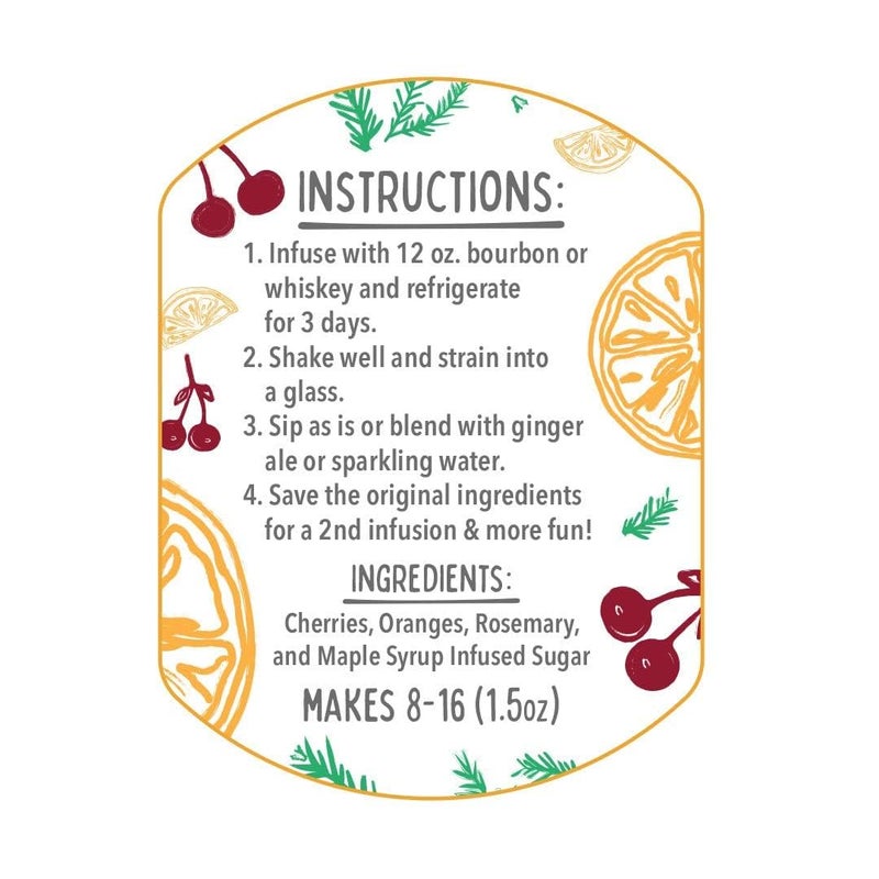 McKinnon’s Dry Craft Cocktails Dehydrated Fruits and Herbs, DIY Mixology, Infusion Kit, Mason Jar Serves 8 - 16 Drinks (Not-So-Old Fashioned, 1 Jar) - Image 3