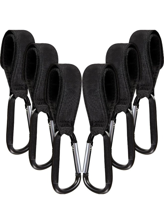 Tuanse 6 Pack Baby Stroller Hooks for Hanging Diaper Bags Stroller Clips for Bags Multipurpose Hooks for Grocery Shopping Bags Stroller Accessories Pram Buggy Clips Straps Hook - Image 1