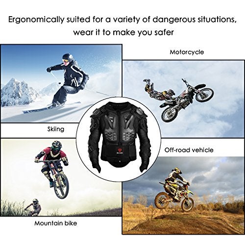 Gute Motorcycle Protective Jacket with Full Body Armor, Motocross Protective Jacket Armour, Sport Motocross MTB Racing & Off-Road Chest Protection Dirt Bike Gear for Men (Large) - Image 5