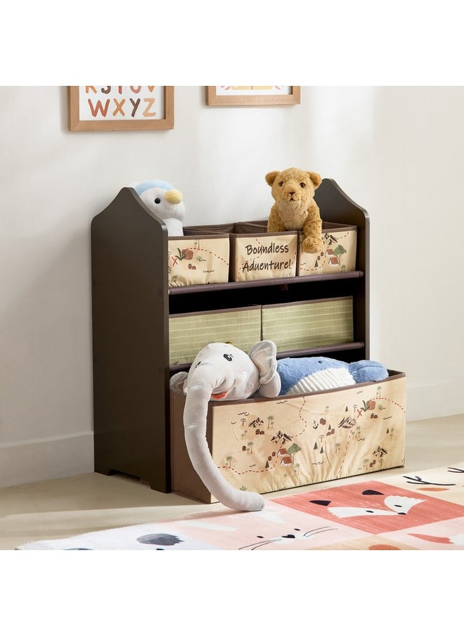 Home Box Adventurer Candice Colorchoc Fabric Storage Rack with 6 Bins 63 x 30 x 70 cm  - Image 1
