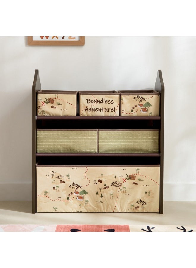 Home Box Adventurer Candice Colorchoc Fabric Storage Rack with 6 Bins 63 x 30 x 70 cm  - Image 2