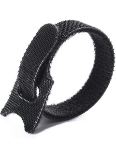 erorex Reusable Cable Ties 50Pcs Black Fabric Hook And Loop Ideal For Cord Organization And Wire Management  - Image 4