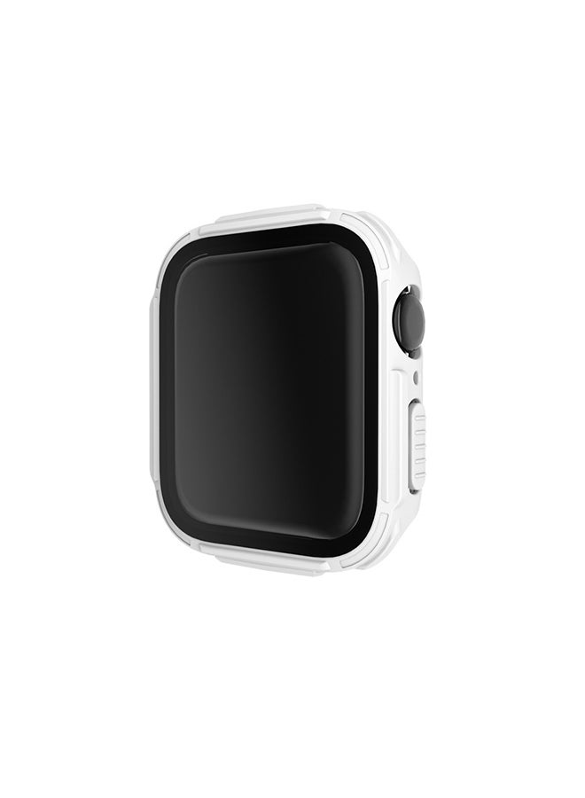 O Ozone Electroplated Case for Apple Watch 45mm Protective Cover Shockproof Design 360 Protection for iWatch Series 8/7/6/5/4/3/2/1/SE - White  - Image 1