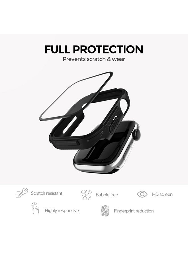 O Ozone Electroplated Case for Apple Watch 45mm Protective Cover Shockproof Design 360 Protection for iWatch Series 8/7/6/5/4/3/2/1/SE - White  - Image 5