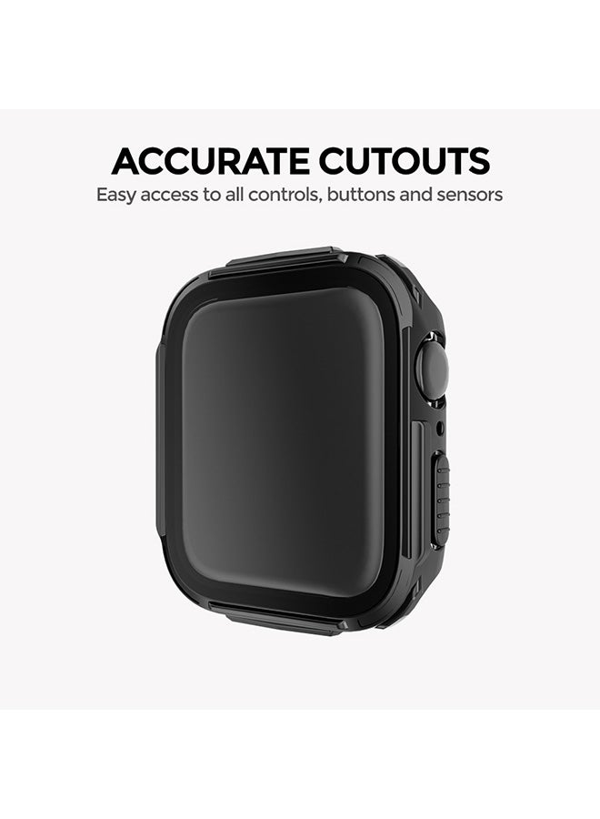 O Ozone Electroplated Case for Apple Watch 45mm Protective Cover Shockproof Design 360 Protection for iWatch Series 8/7/6/5/4/3/2/1/SE - White  - Image 4