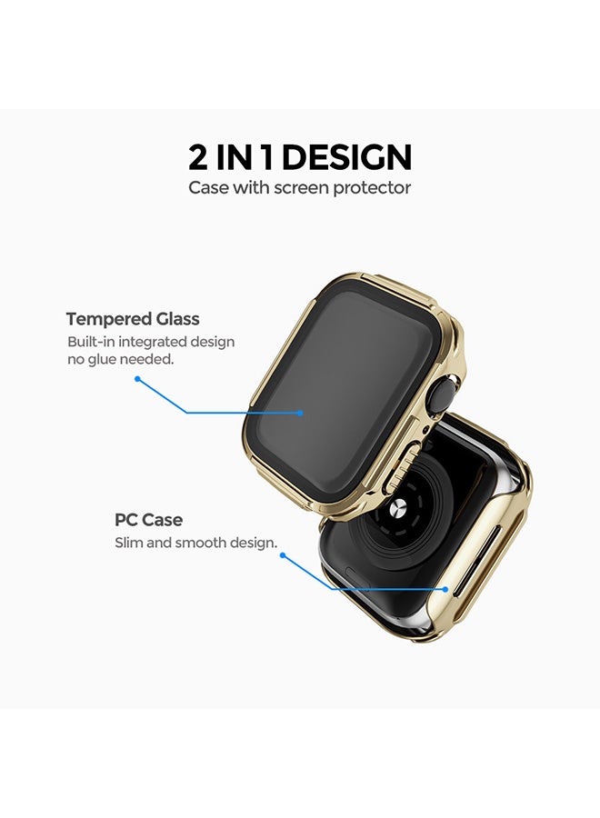 O Ozone Electroplated Case for Apple Watch 45mm Protective Cover Shockproof Design 360 Protection for iWatch Series 8/7/6/5/4/3/2/1/SE - White  - Image 3