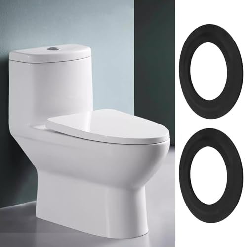 SING F LTD 2PCS Toilet Flush Valve Gasket Replacement Toilet Flush Valve Rubber Seal Washer 43mm X 71mm 34490507 Compatible with Siamp Optima 49 50, Black - Image 3