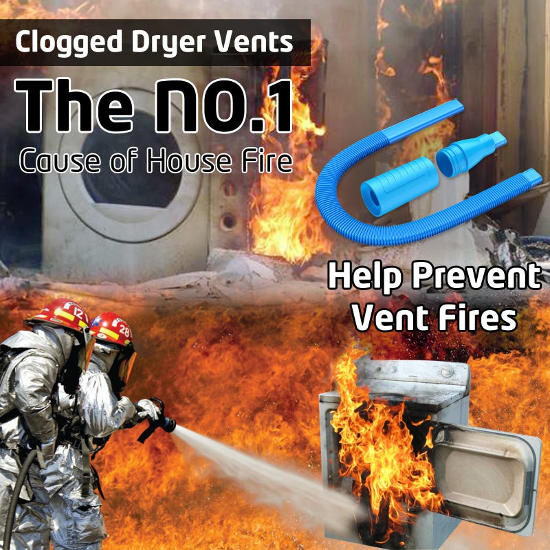 PetOde Dryer Vent Cleaner Kit Vacuum Attachment - Multiple Combinations V1 Lint Remover Power Washer and Vacuum Hose Quickly Removes Lint - Image 5