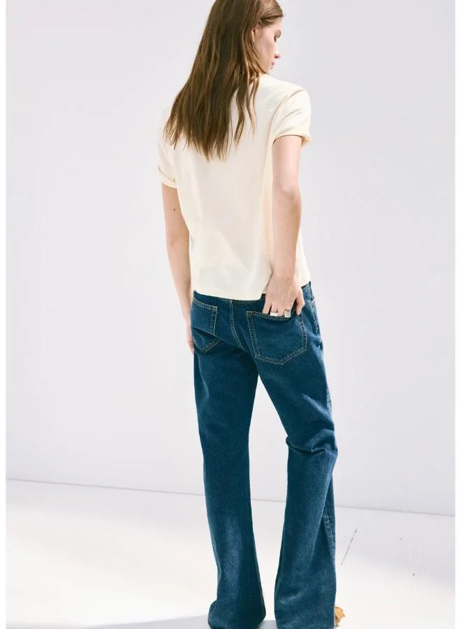 مانجو Printed Cotton-Blend T-Shirt