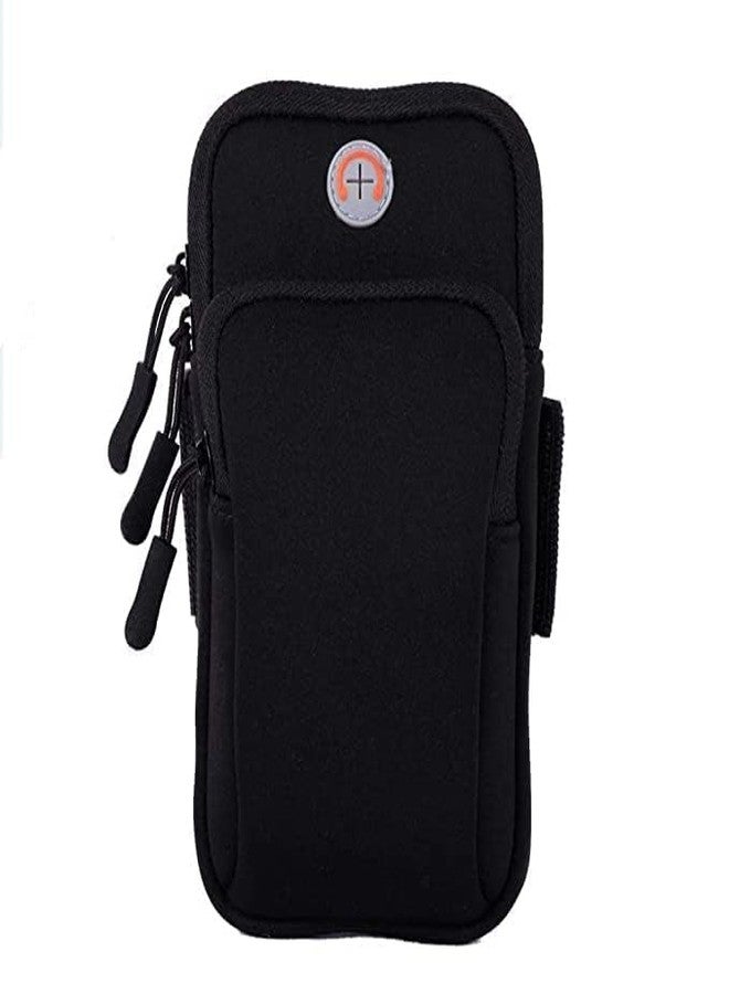 TJOM® Phone Arm Bag Gym Phone Holder for Arm,iPhone Pouch iPhone Arm Case for iPhone 8 Plus/X/8/7/6 Plus/SE,iPhone 6S Running Band iPhone 7 Plus Armband Cell Phone Arm Holder Black Upto 6 Inch. - Image 1